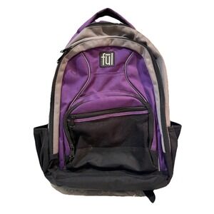 Ful unisex multi-pocket hiking casual laptop backpack book bag gray Purple